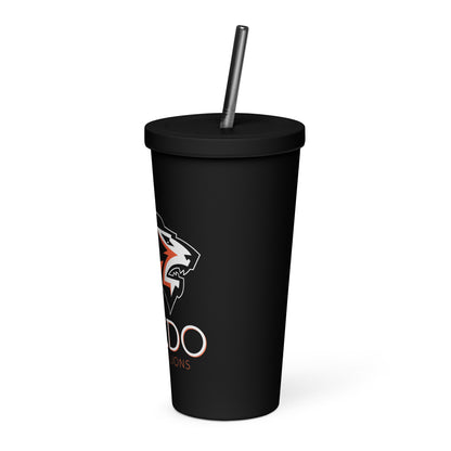 Oviedo HS Band Lion Head Insulated tumbler with a straw