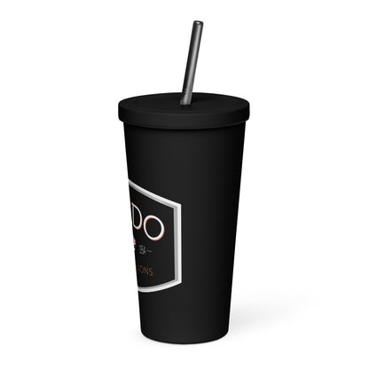 Oviedo HS Marching Band Insulated tumbler with a straw