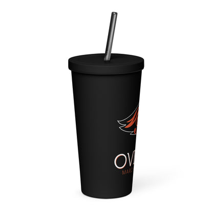 Oviedo HS Band Lion Head Insulated tumbler with a straw