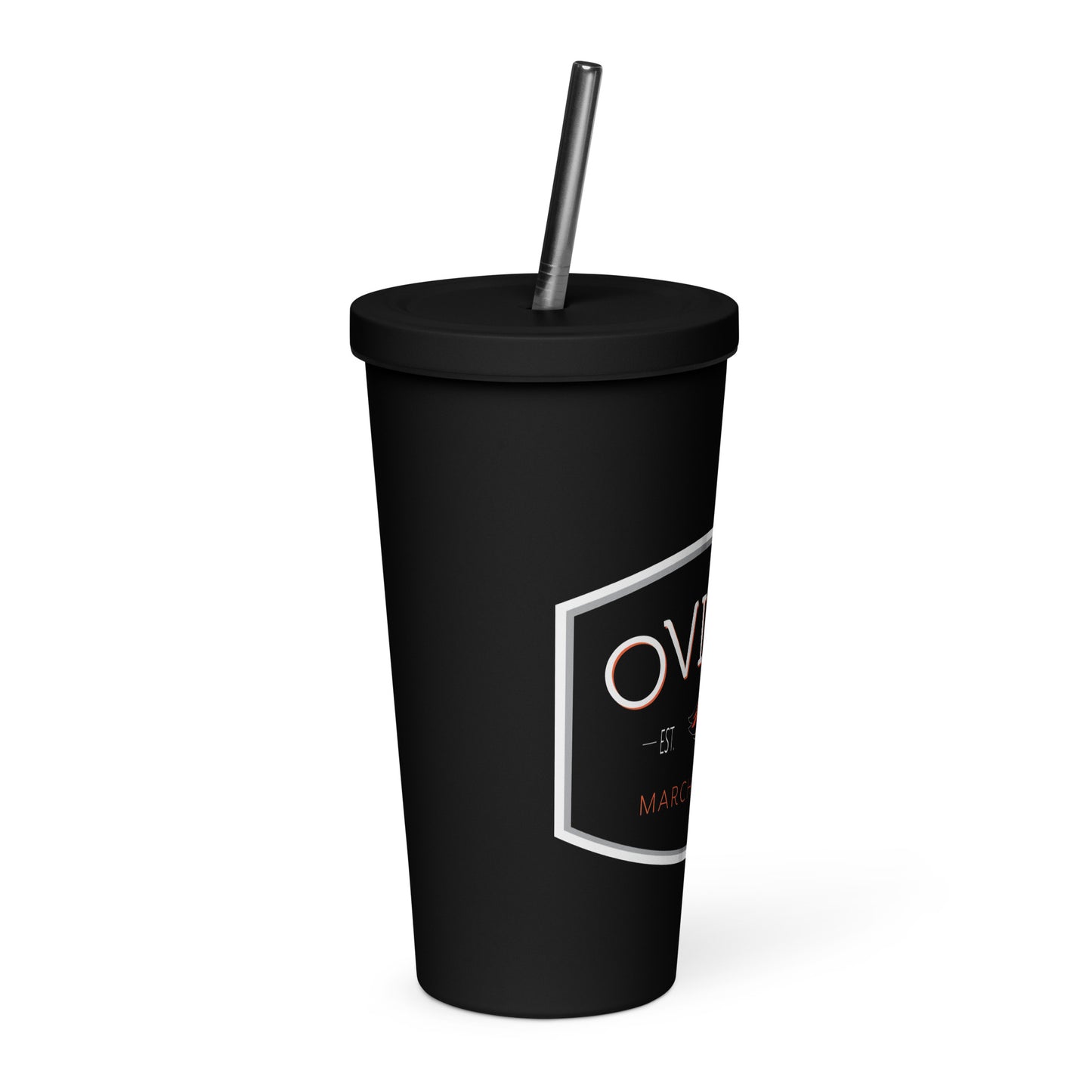 Oviedo HS Marching Band Insulated tumbler with a straw