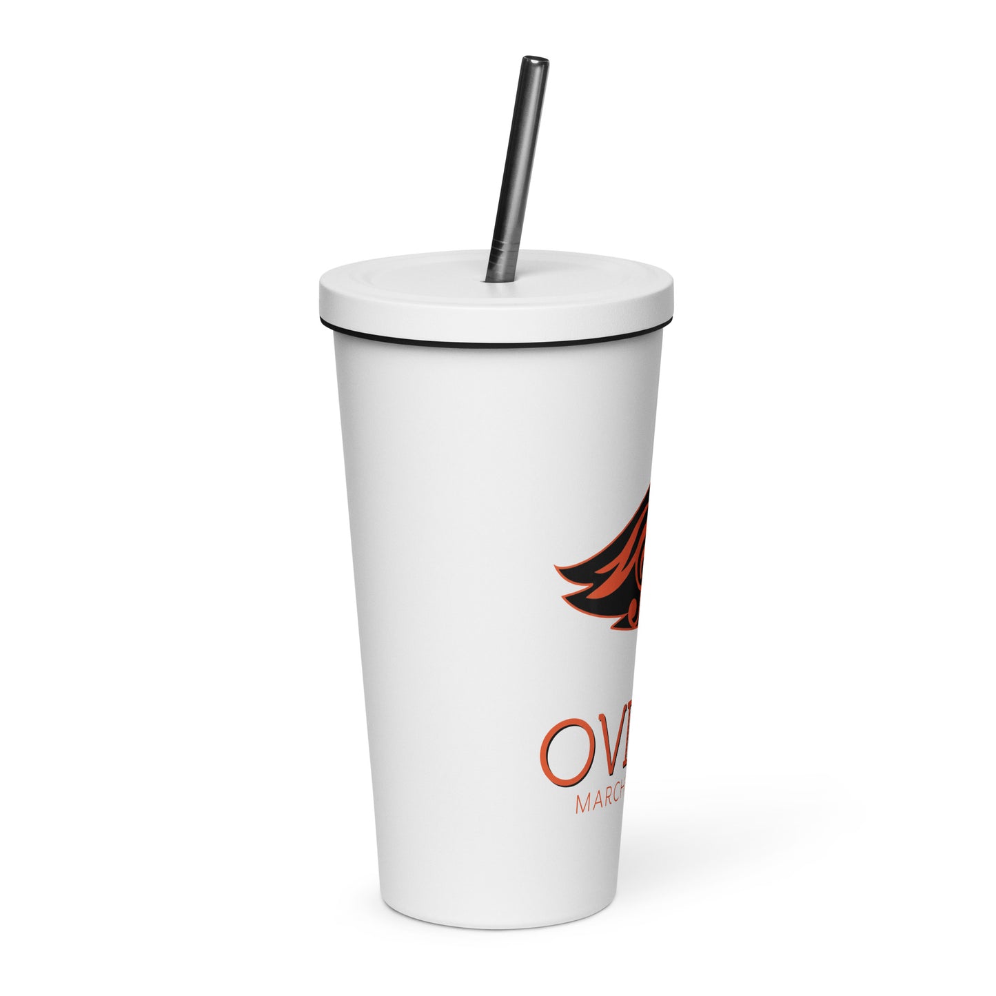 Oviedo HS Band Lion Head Insulated tumbler with a straw