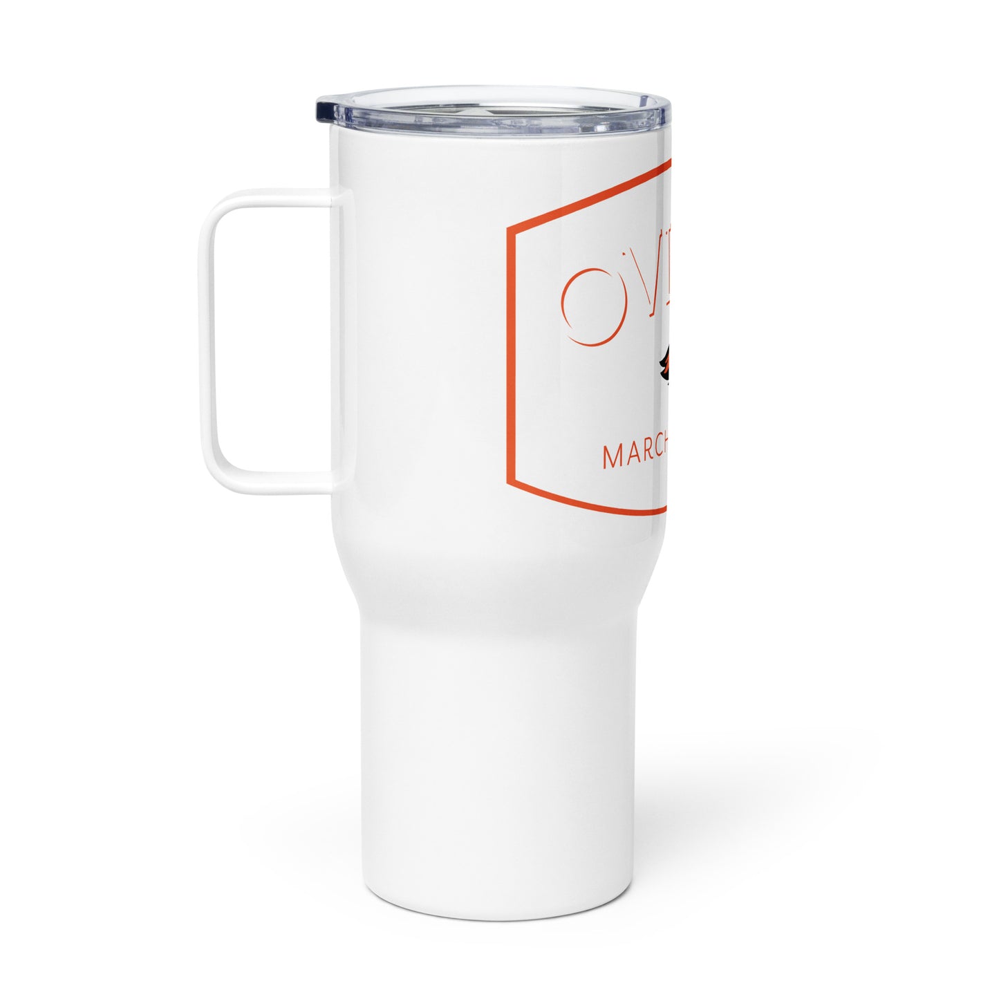 Oviedo HS Marching Band Travel mug with a handle